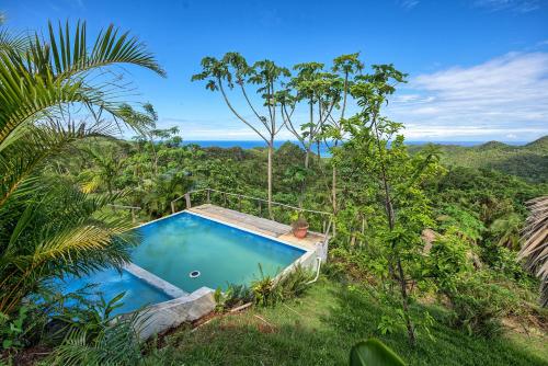 Výhled na bazén z ubytování Casa La Bambulera en el corazon de Samana nebo okolí