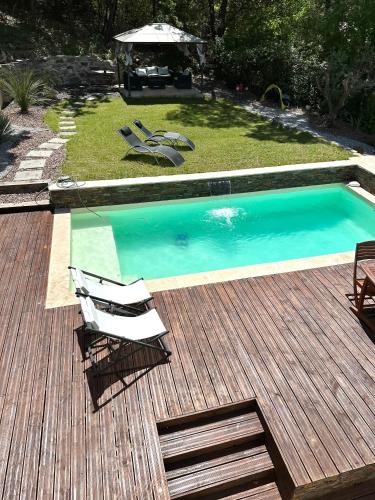 Photo de la galerie de l'établissement Villa familiale avec piscine jacuzzi terrasse, à Prades-le-Lez