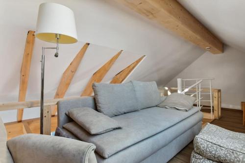 Ruang duduk di Wohnung in Baddeckenstedt mit Balkon & Aussicht
