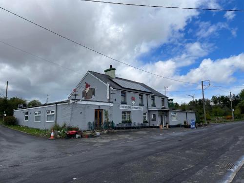 a white building on the side of a street at Prince of Wales inn in Caerphilly