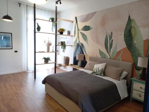 Katil atau katil-katil dalam bilik di Loft panoramico Caltagirone centro