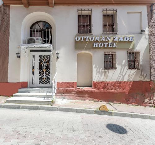 a building with a door in front of a hotel at OttomanZade in Istanbul