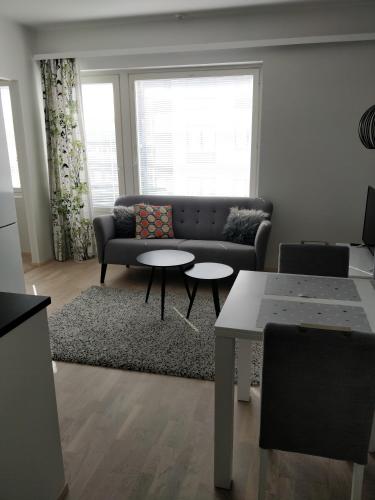 Χώρος καθιστικού στο Lapland Traveler Apartments