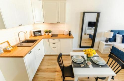 Köök või kööginurk majutusasutuses Renoma apartments free Parking