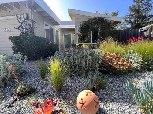 a garden in front of a house with plants at Palo Alto 1Bedroom/2 Baths Near Stanford in Palo Alto