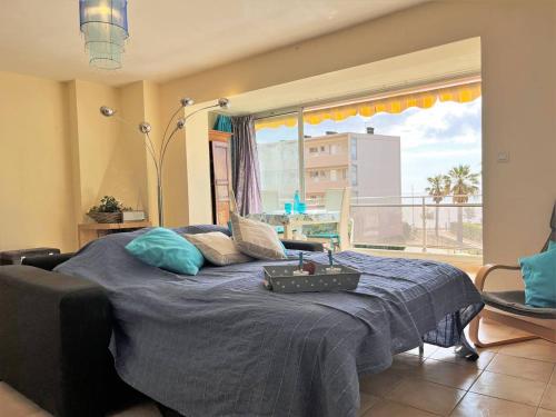 Posteľ alebo postele v izbe v ubytovaní Appartement 2 pièces climatisé avec parking proche plage - FR-1-251-463