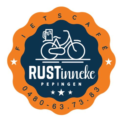 a logo for a russian brewery with a bike at Kamerrijk in Pepingen