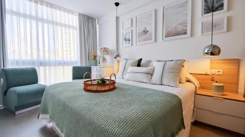 Postel nebo postele na pokoji v ubytování AMBOTO sun & beach apartment