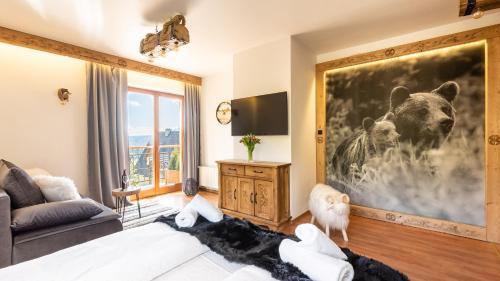 Μια τηλεόραση ή/και κέντρο ψυχαγωγίας στο Aparthotel Delta Top