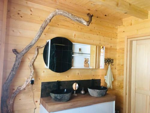Dapur atau dapur kecil di Chalet : le moulin du sagard
