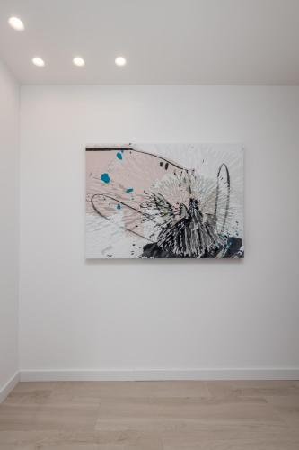 a painting of a butterfly on a wall in a white room at HADRIE LUXURY RESORT AND VILLAS Krk in Krk