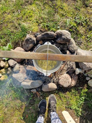 Κήπος έξω από το Mini saunahouse