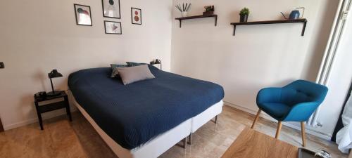 Ένα ή περισσότερα κρεβάτια σε δωμάτιο στο Guesthouse Tree Rooms Industrial