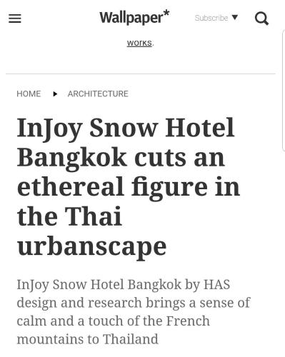 a screenshot of a cell phone with the text snow hotel bangkok cuts at InJoy Snow Hotel in Ban Chuat Plai Mai
