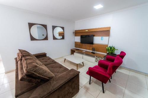 Χώρος καθιστικού στο Ap 85m2 , 2Qts Com Suite , Estacionamento, Cozinha Completa , Wi-Fi 500MB , Jr Catito