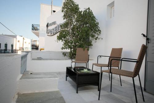 Balkón nebo terasa v ubytování Naxos Hotel Poseidon