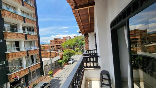 a balcony with a view of a street at apartamento en ENVIGADO in Envigado