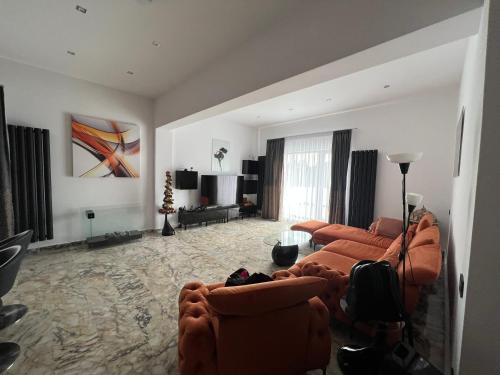 Posezení v ubytování R&B Apartments