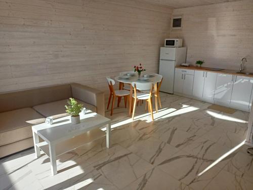 Dapur atau dapur kecil di Domki Platinium Chłopy - Sarbinowo