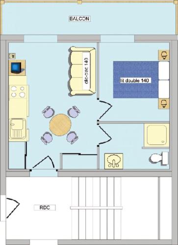 a floor plan of a house at Le lac de l'Oule - L'Eterle de la Clarée in Névache