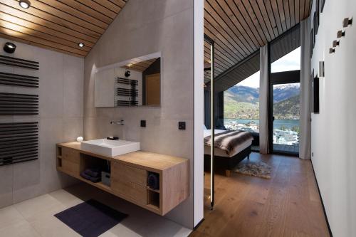Vue générale sur la montagne ou vue sur la montagne depuis l'appartement