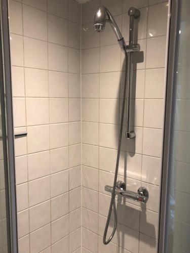 łazienka z prysznicem z głowicą prysznicową w obiekcie Les Lumerettes - Dohan w mieście Bouillon