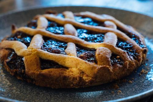 a waffleaffle sitting on top of a plate at Agriturismo Sweet Cottage in Marina di Grosseto