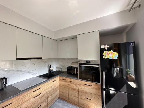 Dapur atau dapur kecil di Apartament z Widokiem 2