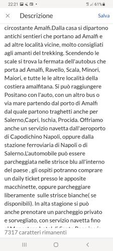 a paragraph of text on a white background at Bilocale Elena 40mq in Conca dei Marini
