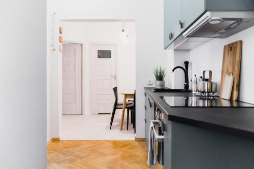 Kuchyňa alebo kuchynka v ubytovaní Warsaw Concierge Koneser
