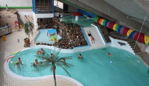 an overhead view of a pool at a water park at Dancamps Nordsø Water Park in Hvide Sande