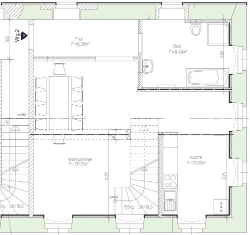 a floor plan of a house at Erbgericht Putzkau in Putzkau