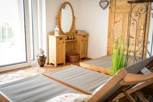 Cama o camas de una habitación en Kellerstöckl