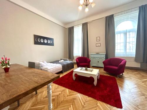 Χώρος καθιστικού στο Fullmoon Apartments 2