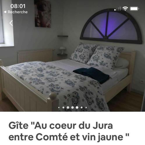 Katil atau katil-katil dalam bilik di Gîte au Coeur du Jura entre Comté et Vin Jaune, Gîte Comté