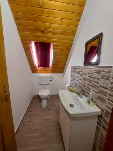 Kúpeľňa v ubytovaní Orbán nyaralóház