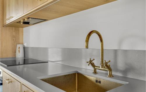 una cucina con lavandino e rubinetto di Beautiful Apartment In Humble With Kitchen a Humble