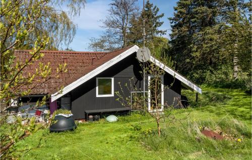 a house with a roof that is in the grass at 2 Bedroom Amazing Home In Bogø By in Bogø By