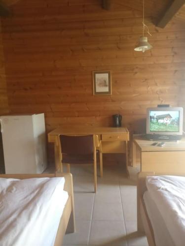 Televízia a/alebo spoločenská miestnosť v ubytovaní Lyst dobbelt værelse med egen indgang og bad