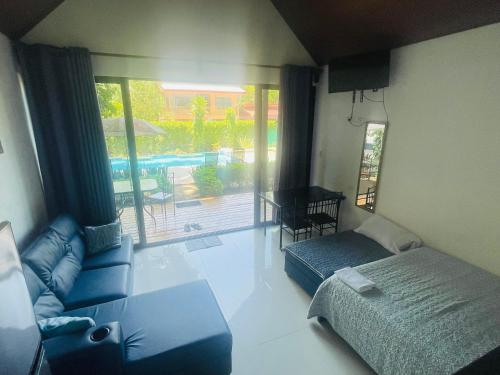 Katil atau katil-katil dalam bilik di Villas Cabuya Beach & Jungle