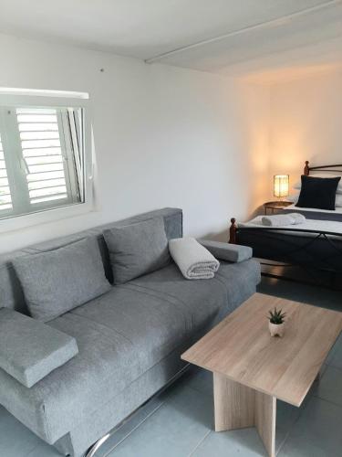 Ruang duduk di Off grid Robinson house Karmen