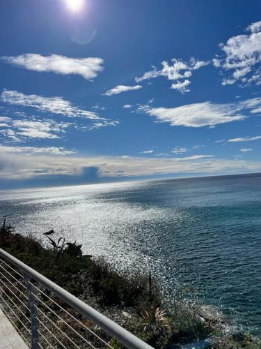 a view of the ocean on a sunny day at Bistrot del mare in Santo Stefano al Mare