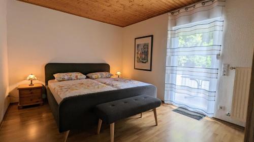 En eller flere senge i et værelse på Ferienwohnung Kerstin