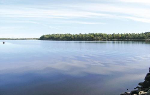 a view of a large lake with trees in the distance at 3 Bedroom Lovely Home In Vittaryd in Kvänarp