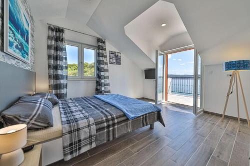 Ένα ή περισσότερα κρεβάτια σε δωμάτιο στο Villa Pinia