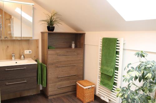 Koupelna v ubytování Ferienwohnung am Dreiseithof