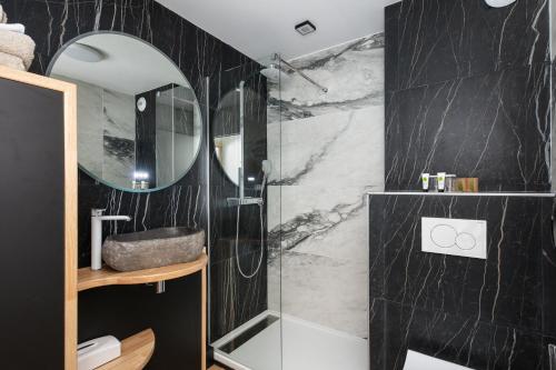Ένα μπάνιο στο Résidence Bellevue