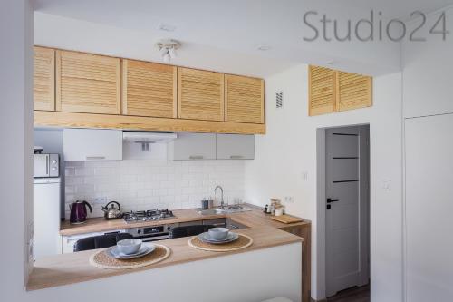 Η κουζίνα ή μικρή κουζίνα στο Apartament Studio 24