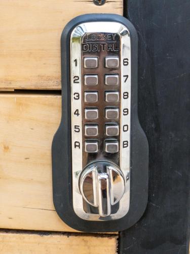 a close up of a black object with a remote control at Salt Nosara in Nosara
