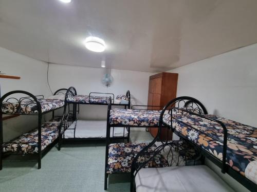 a group of bunk beds in a room at Aikaterinis in San Narciso